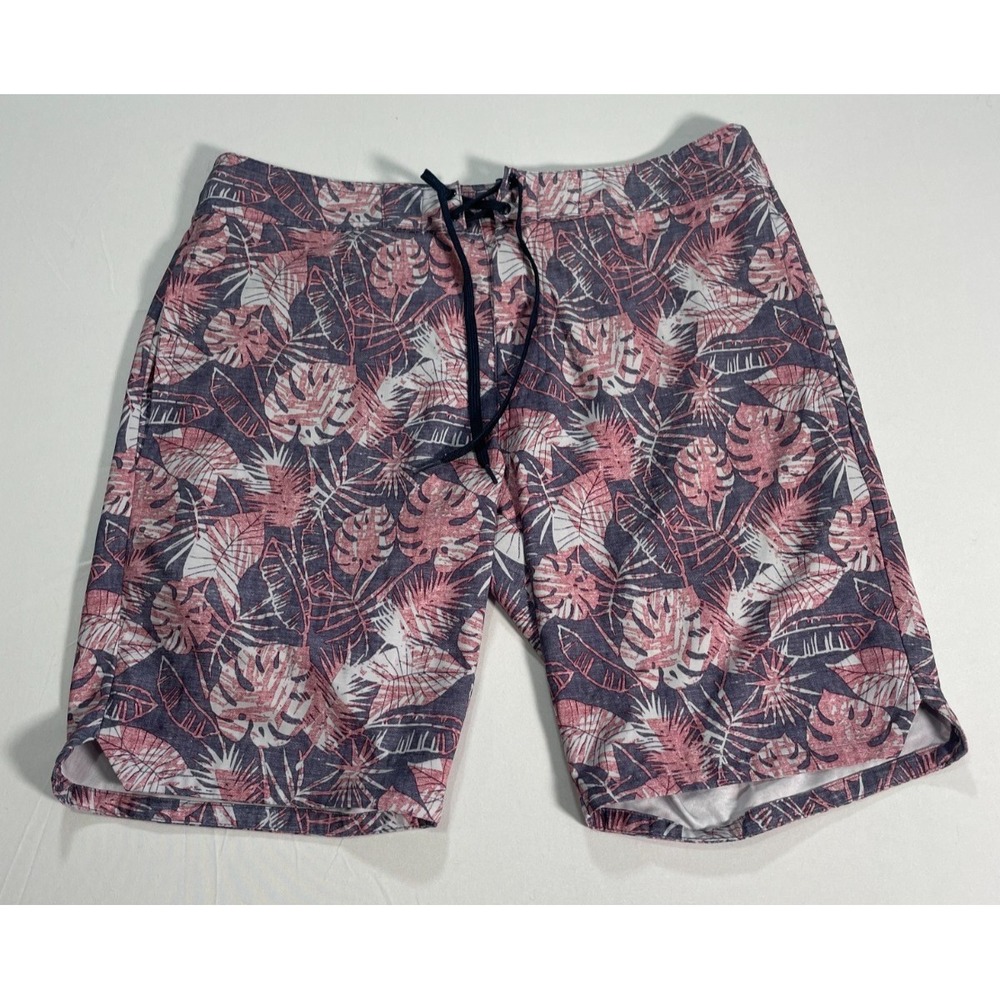 Travis Mathew Floral Board Shorts Swim‎ Trunks Mens Size 32 Red Pink